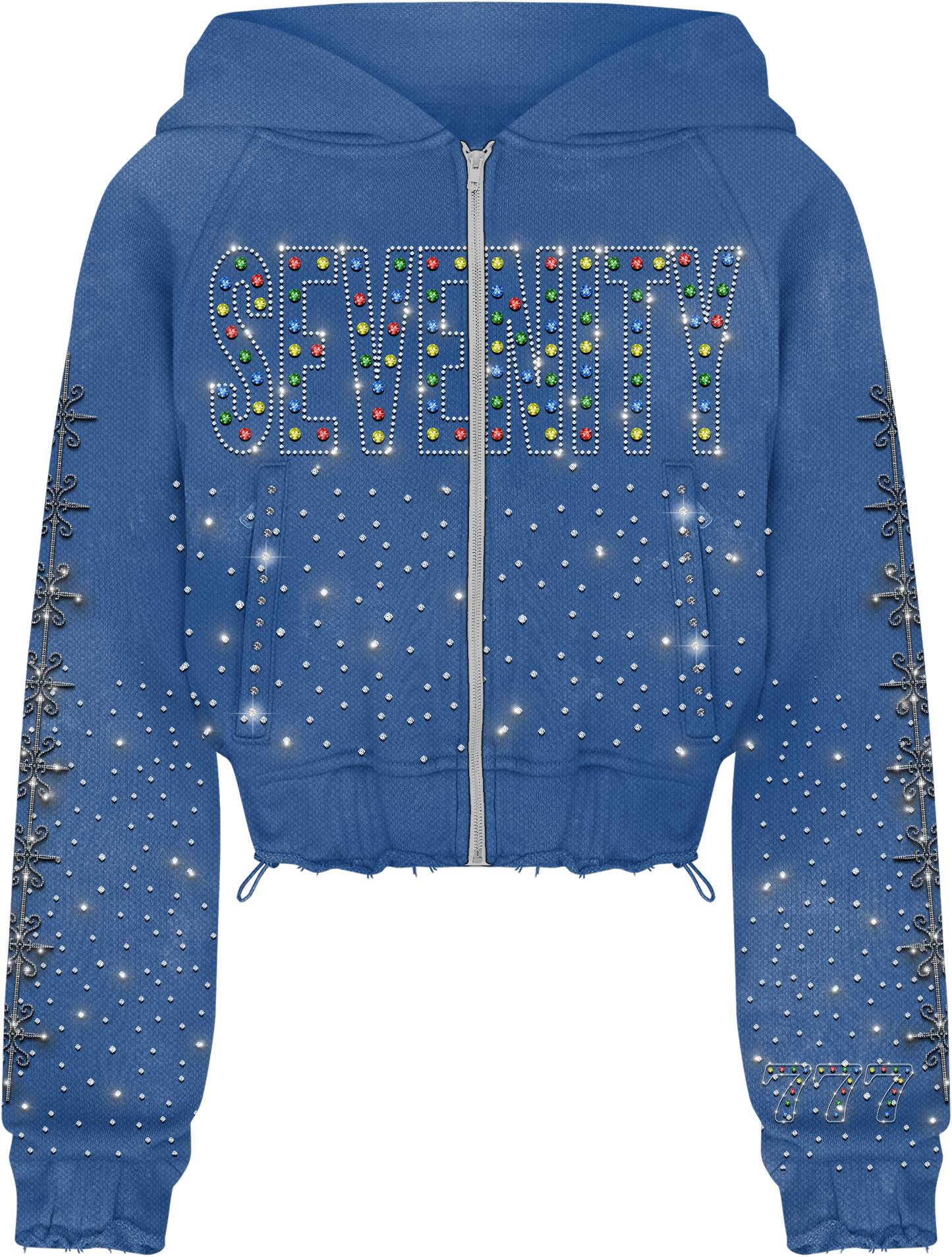 Sapphire Cropped Rhinestone Jacket