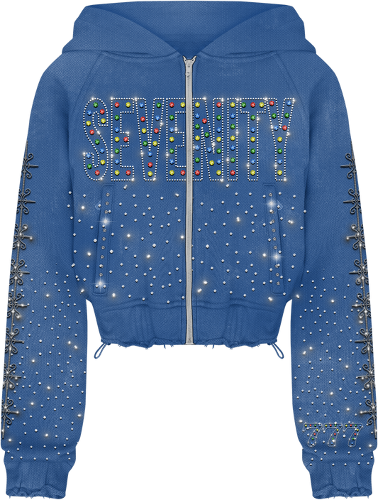 Sapphire Cropped Rhinestone Jacket