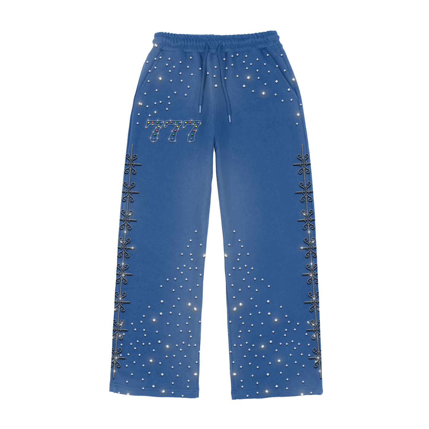 Sapphire Rhinstone Sweatpants