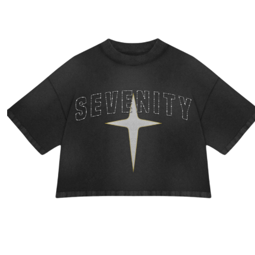 Sevenity Rhinestone Scripture T-shirt